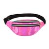 Переливающаяся поясная сумка, блестящая поясная сумка, водонепроницаемая поясная сумка из искусственной кожи с 3 карманами для путешествий, вечеринок, пляжей, музыкальных фестивалей