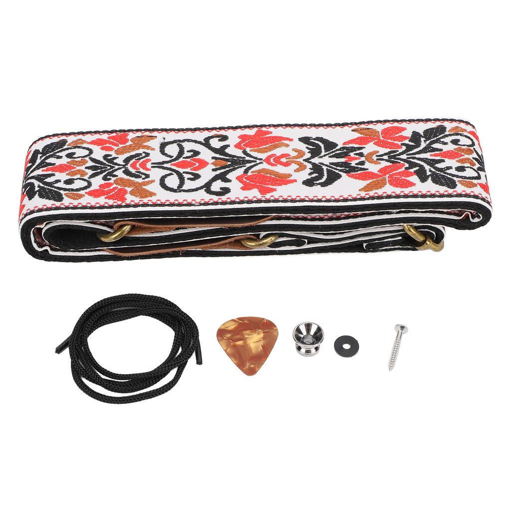 Guitar Strap Thickened and Widened Multifunctional Unique Jacquard Embroidery Guitar Strap