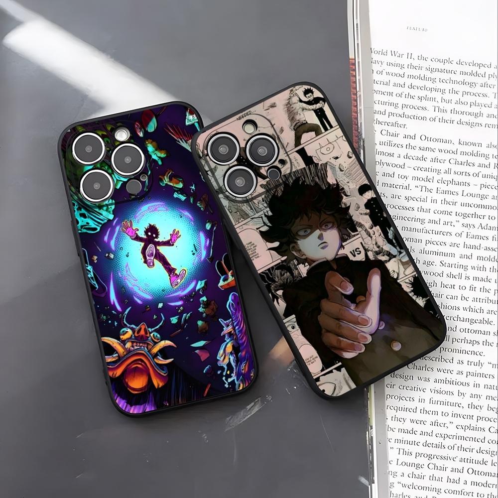Чехол для телефона с персонажами аниме Психо 100 Для IPhone 17 Pro Max 16 15 14 Pro Max 13 11 X Xs Xr 8 7Plus Силиконовый чехол