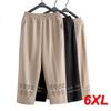 Middle Aged and Old Women Summer Pants Thin Elastic Waist Loose Casual Cropped Pants Mother Clothing Pant