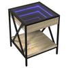 VidaXL Table basse avec LED Infinity chêne sonoma 40x40x49 cm, table d'appoint, table de salon, table latérale, bout de 847693