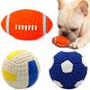 Squeaky Dog Toys Durable Interactive Puppy Chew Toy Latex Pet Molar Cleaning Teeth Anti Bit Floating Ball French Bulldog Chihuahua Bulldog Supplies