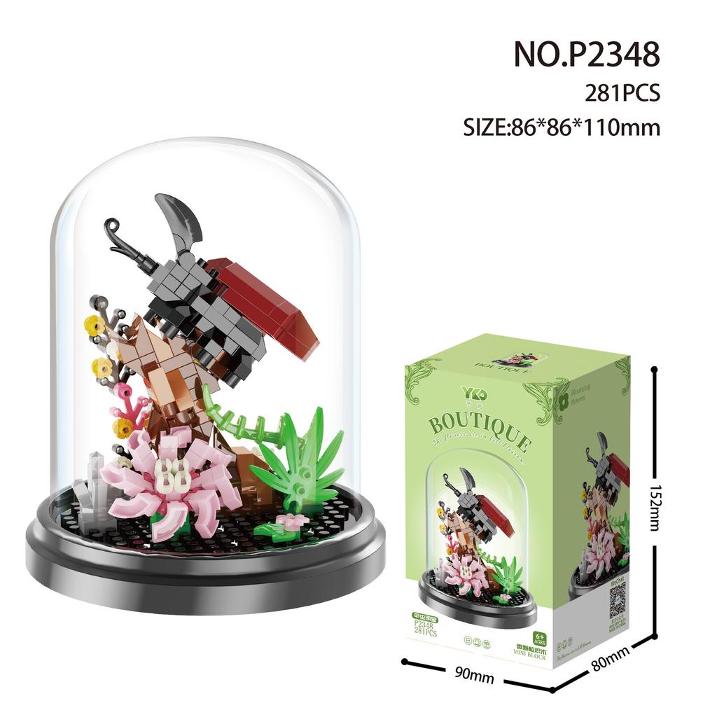 Idea Insect Specimen Nanobrick Bee Butterfly Mantis Micro Diamond Block Dragonfly Scorpion Beetles Model Brick Educational Toy