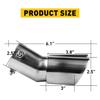 Car Dual Rear Exhaust Pipe Tail Muffler Tip Auto Accessories Replace Kit Chrome