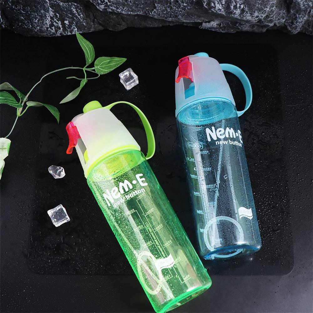 With Straw Water Bottle Drinkware Spray Water Bottle Creative Drink Spray Cup Cycling