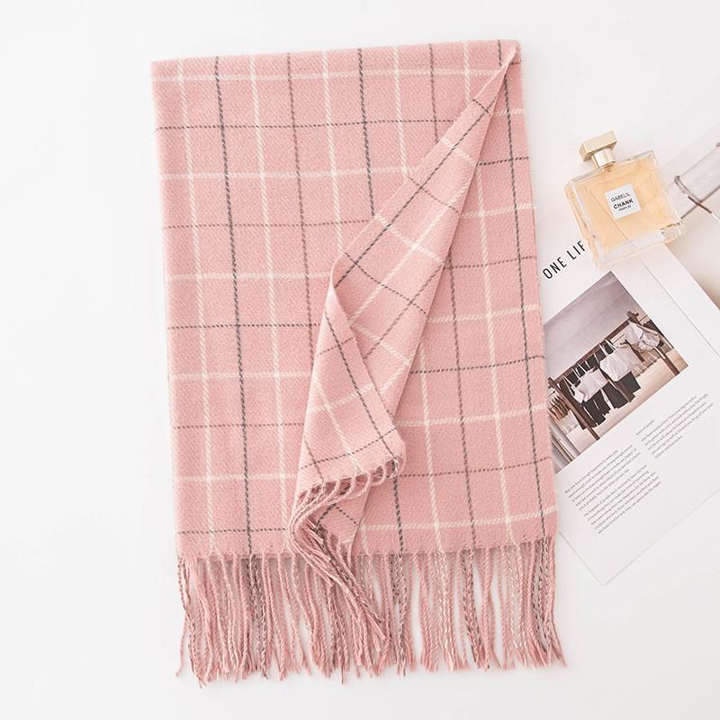 Maillard Scarf Women's Winter New Korean Style High End Retro Versatile Plaid Warm Couple Scarf
