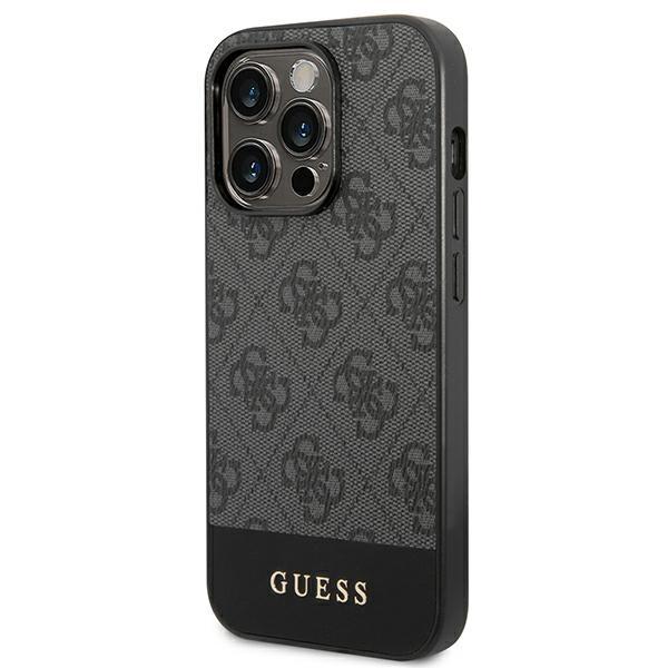 Etui do iPhone 14 Pro Max Guess 4G Stripe Szary