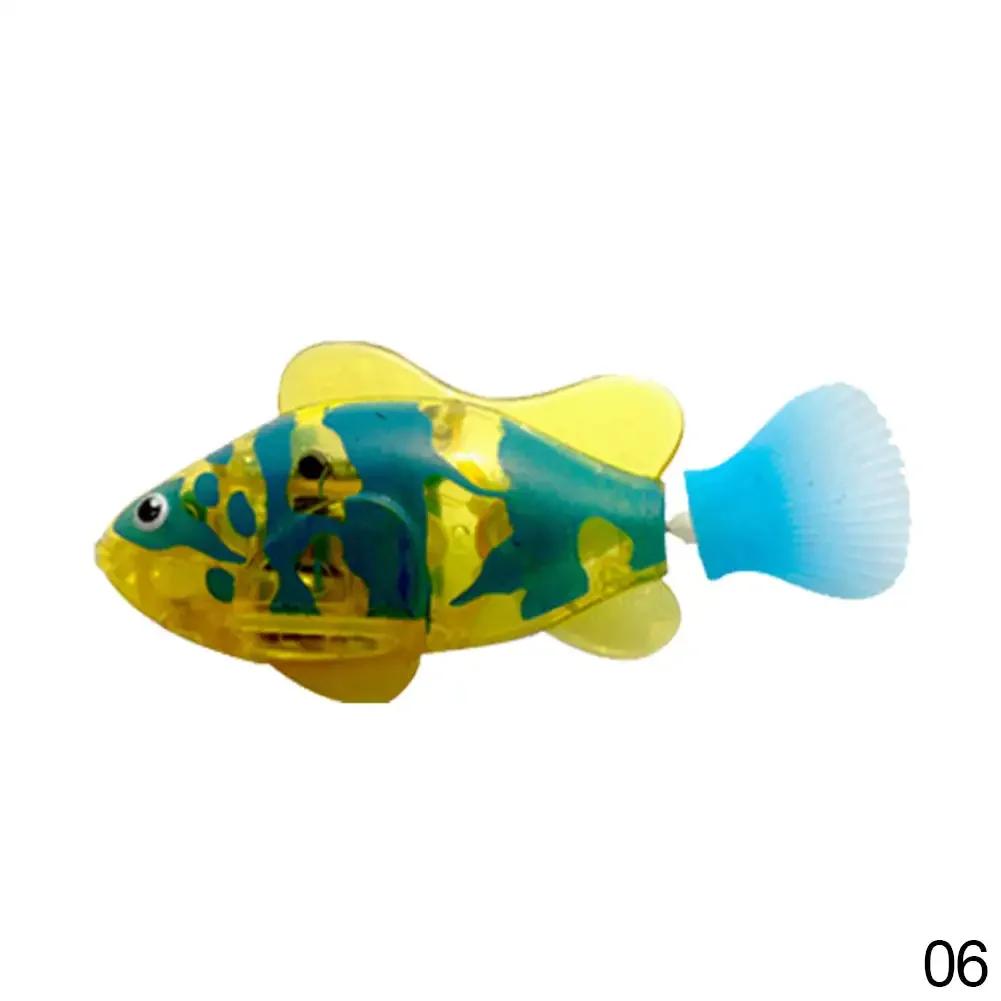 Pet Cat Toy LED Interactive Swimming Robot Fish Toy for Cat Glowing Electric Fish Toy To Stimulate Pet's Hunter Instincts