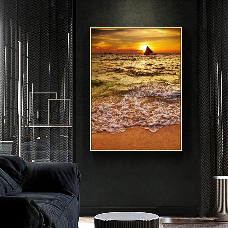 DIY 5D Diamond Painting Rhinestone Landscape Picture Full Diamond Embroidery Cross Stitch Kit Mosaic Gift Home Decoration