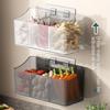 Transparent Kitchen Storage Basket No Punching Spices Container  Kitchen Supplies