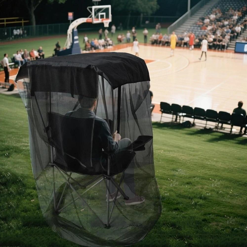 Foldable Design Chair Use Mosquito Net Zipper Opening Mesh Tent Insect Shield Net Camping