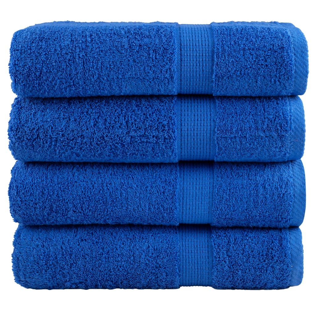 Premium Bath Towels SOLUND 4 pcs Blue 70 x 140 cm 600 g m²