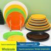 Цветные круглые меламиновые тарелки - Имитация фарфора, плоская закусочная посуда