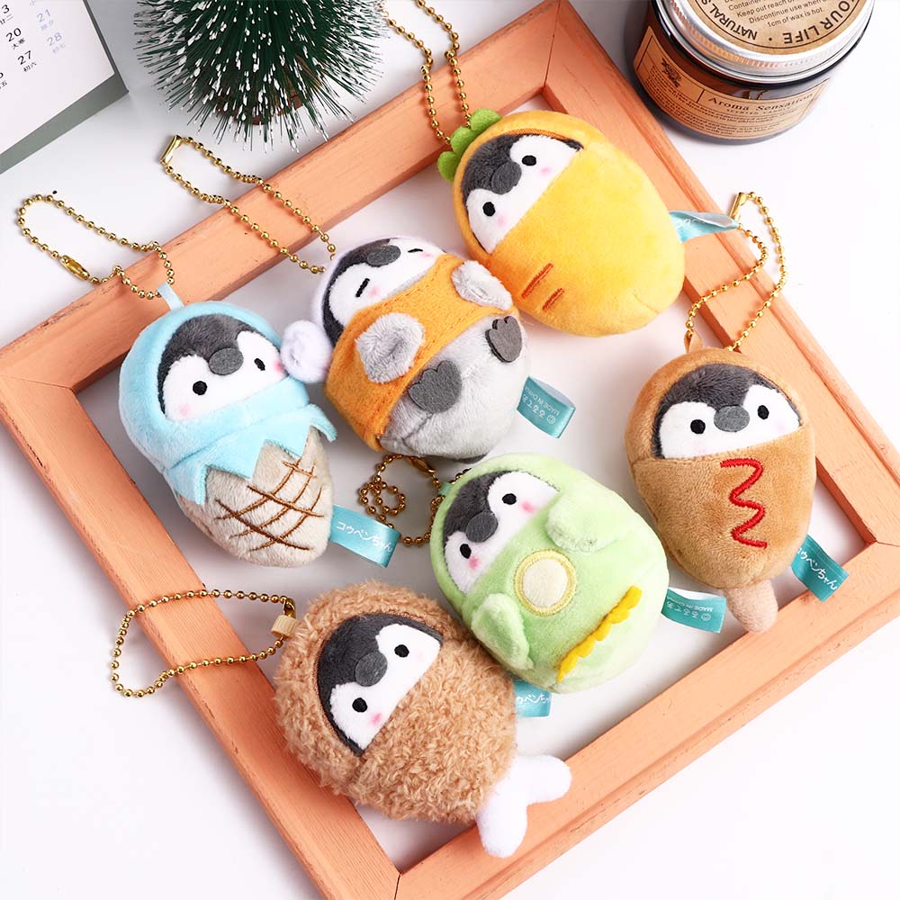 Pendant PP Cotton Sauna Women Key Holder Penguin  Pendant Plush Key Chain Korean Style Key Buckle
