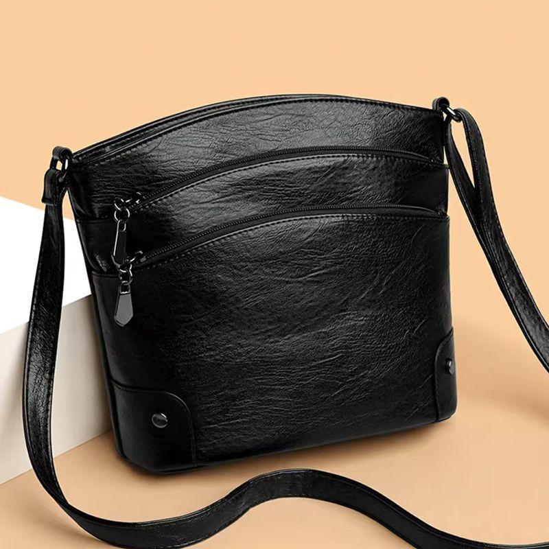 2025 New Multi-Layer Bucket Bag Crossbody Bag Vintage Shoulder Bag Fashionable Versatile Multifunctional Crossbody Bag