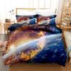 3D Цифровой, Планета, Космос, Земля, Постельное белье Комплект из четырех предметов Комплект из трех предметов простыней