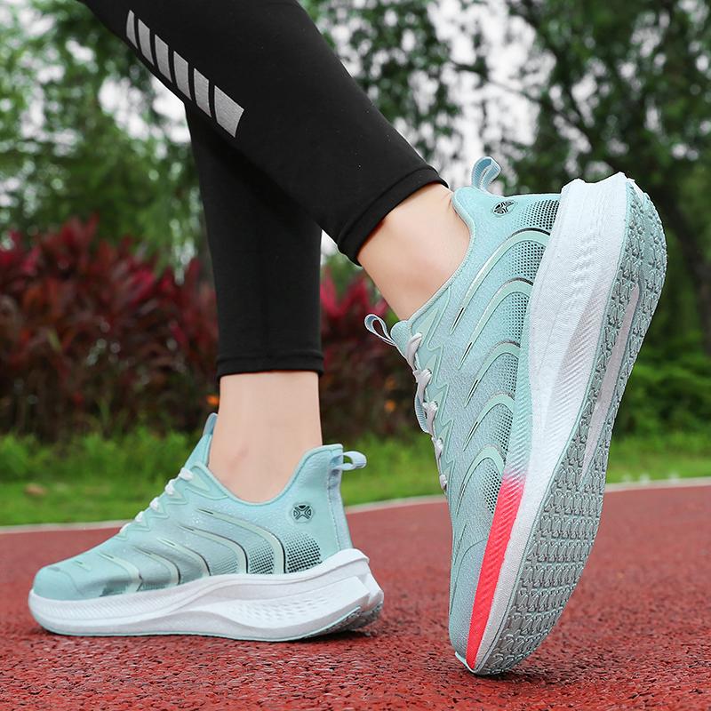 Спортивная обувь Новые ультралегкие амортизирующие дышащие кроссовки для бега Модные мужские кроссовки с круглым носком на шнуровке Теннисная обувь для спортзала