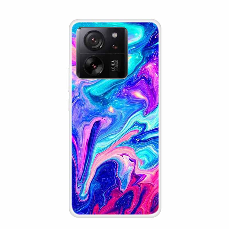 Для Xiaomi 13T 13 T pro Прозрачный силиконовый чехол Для Funda Redmi K60 Ultra Чехол для телефона ТПУ Прозрачные чехлы Мраморный мягкий чехол-оболочка