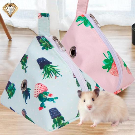 Переноска для маленьких животных, модная переноска с дышащими отверстиями, портативная дорожная сумка-переноска с треугольными чашками для хомяка