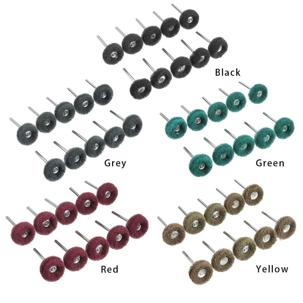 10pcs Abrasive Sanding Accessories Drill Abrasive Brush Polishing Wheel with 3mm Shank Nylon Buffing