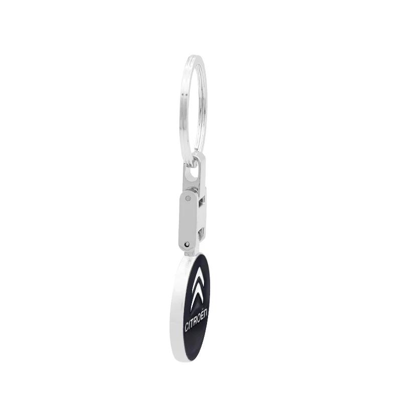 Zinc Alloy Key Ring Keychain Car Logo Accessories For Citroen C1 C2 C3 Vts C4 Saxo C4L C5 C6 C8 Xsara Picasso Berlingo Cactus