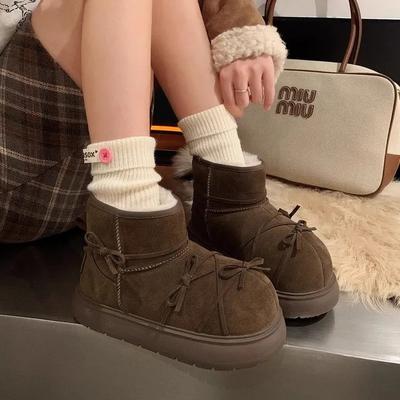Модные Классические Толстые Пушистые Женские Снежные Ботинки Удобные Теплые Ботильоны Женские 2024 Новые Зимние Женские Плюшевые Повседневные Ботинки