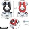 CZC AUTO Battery Terminals Color Coded Set Top Post Connectors Clamps with Matching Anti Corrosion Felt Fiber Washers for Car Truck Vehicle Ship Boat