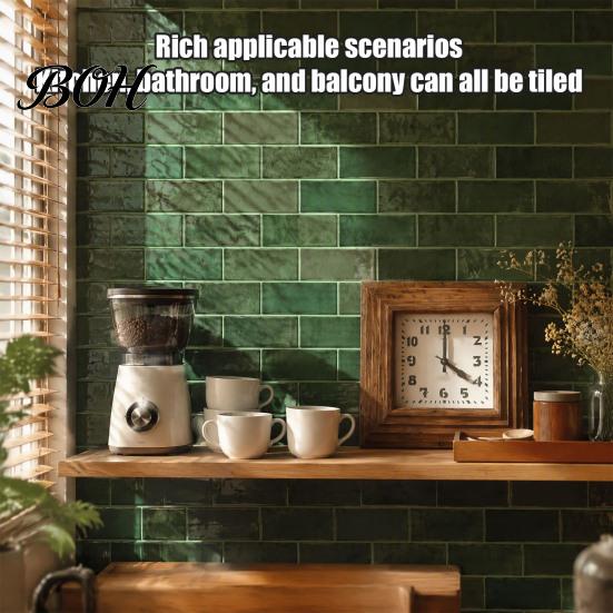 Self Adhesive Mosaic Wall Decor 8PCS Faux Brick Stickers, Waterproof Decals, Moisture-proof Easy Heat Resistant Covering Peel And Stick Tile Stickers
