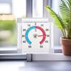 Window Thermometer Waterproof Adhesive Indoor Outdoor Temperature Gauge High Accuracy Square Plastic Digital Thermometer
