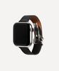 Adeo Черный матовый кожаный ремешок для Apple Watch, широкий