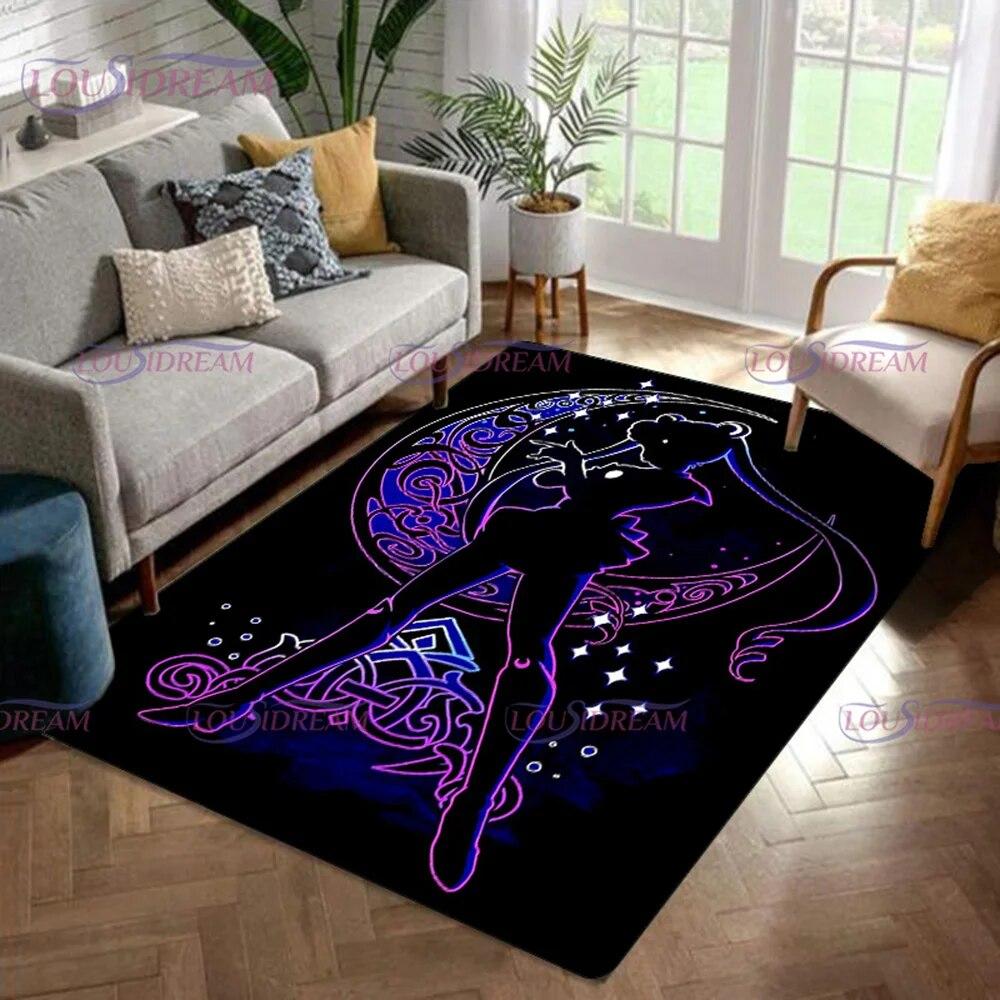 3D милые красочные коврики и ковры S-Sailor-M-Moon для гостиной, спальни, входа, большой площади, мягкий ковер, декоративный коврик