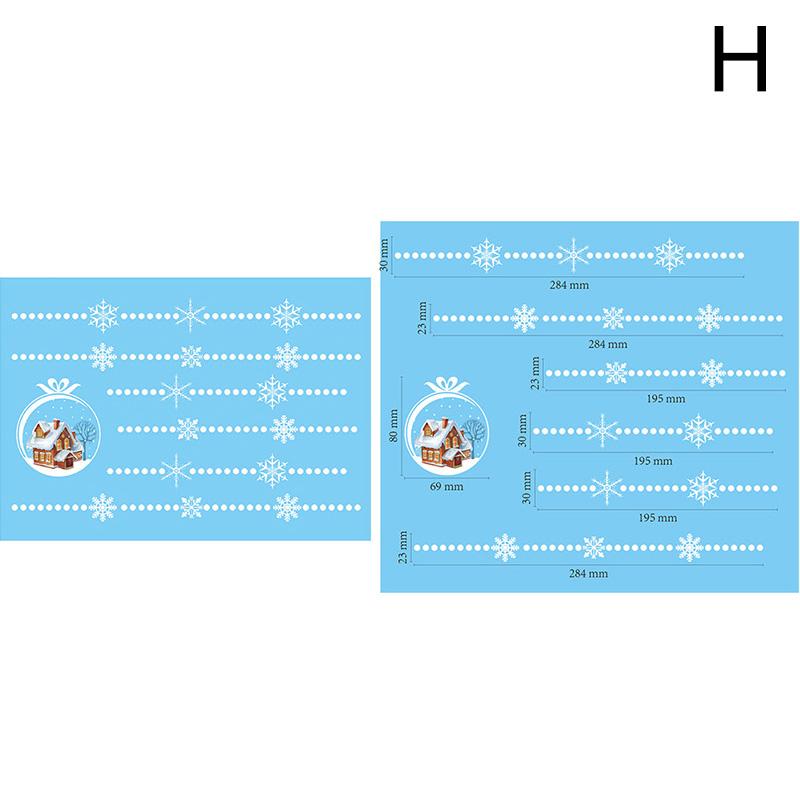 1шт мультфильм 20*30см рождественский подарок домашний декор наклейка на окно Санта-Клаус настенные наклейки наклейки