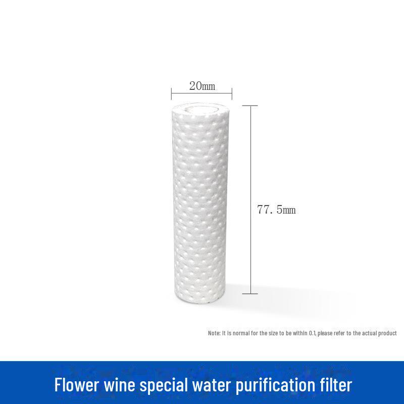 Shower Nozzle Replacement Filter Element with High Compression Cotton Core for Water Purification.