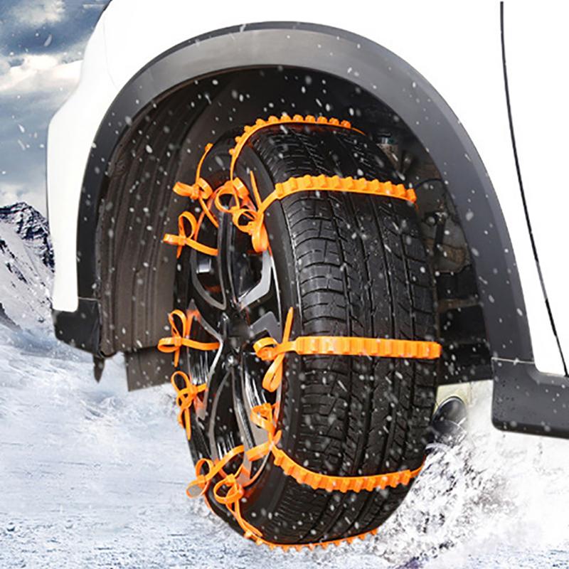 10Pcs Car Winter Tire Wheels Snow Chains Snow Tire Anti-skid Chains Wheel Tyre Emergency Chain Tool Accessories