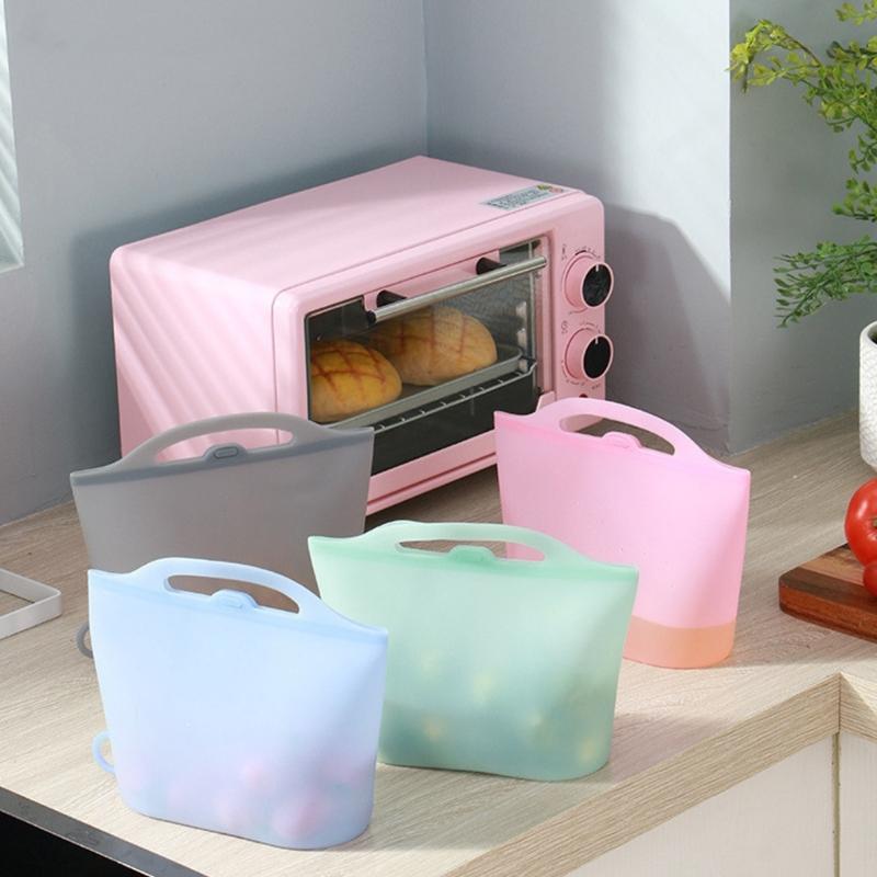 Versatiles Silicones Steaming Bag Freezer Preservations Leakproof Food Storage Bag Kitchen Bag