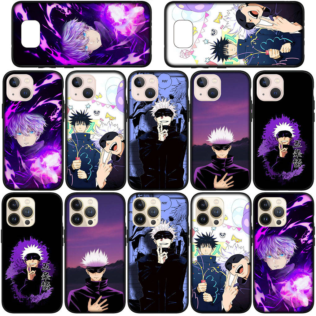 Чехол для телефона Samsung Galaxy S25 S24 S23 iPhone 16 15 Xiaomi Redmi Note 14 13 12 16E X 11 Pro OPPO Moto Huawei Anime Jujutsu Kaisen Gojo Satoru Cover