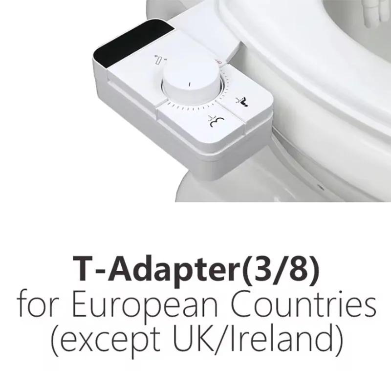 Белый Регулируемый Напор Воды Спрей для Задницы Насадка для Биде Ультратонкая Насадка на Сиденье Унитаза Биде с Двойным Соплом