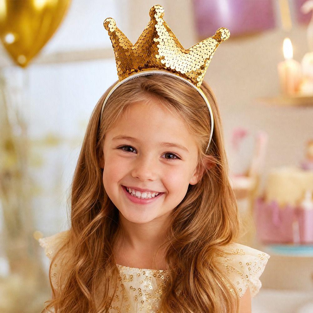 Princess Crown Headband Shiny Hair Band Party Hairband Fairy Costumes Accessories