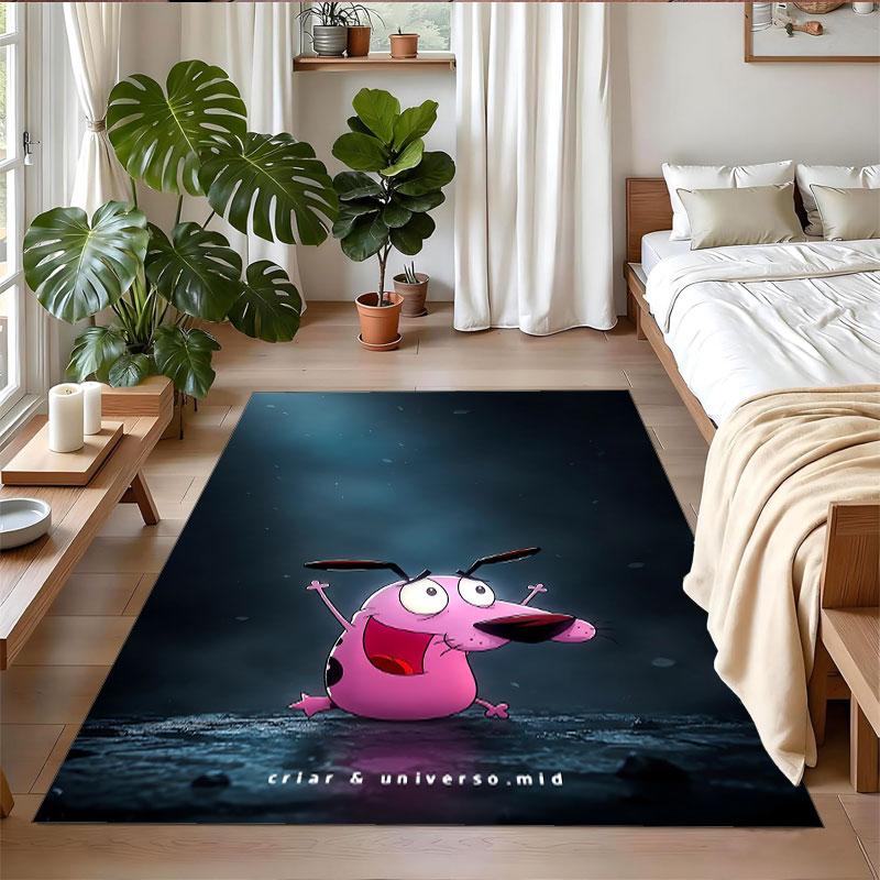 Crystal Velvet Rug Soft Non Slip Indoor Floor Mat Home DecorCourage the Cowardly Dog