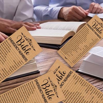 50 шт. Закладка с экстренными номерами из Библии, христианский подарок, религиозная закладка со стихом из Библии, христианские закладки для приветствия в церкви
