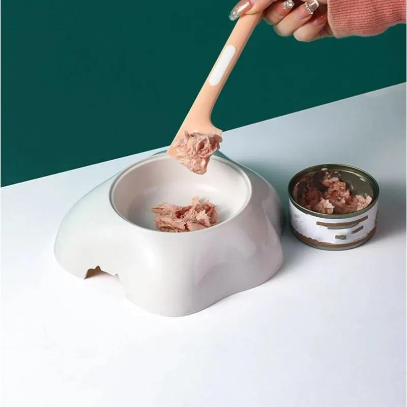 Pet Canned Spoon 3 In 1 Universal Sealing Lids Feeding Stirring Long Handle Cat Scoop Pet Feeding Tableware Accessories