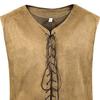 Мужской винтажный жилет, средневековый жилет с v-образным вырезом, без рукавов, на шнуровке, кардиган, однотонный, тонкий, в стиле стимпанк, жилет в стиле Ренессанс, в готическом стиле