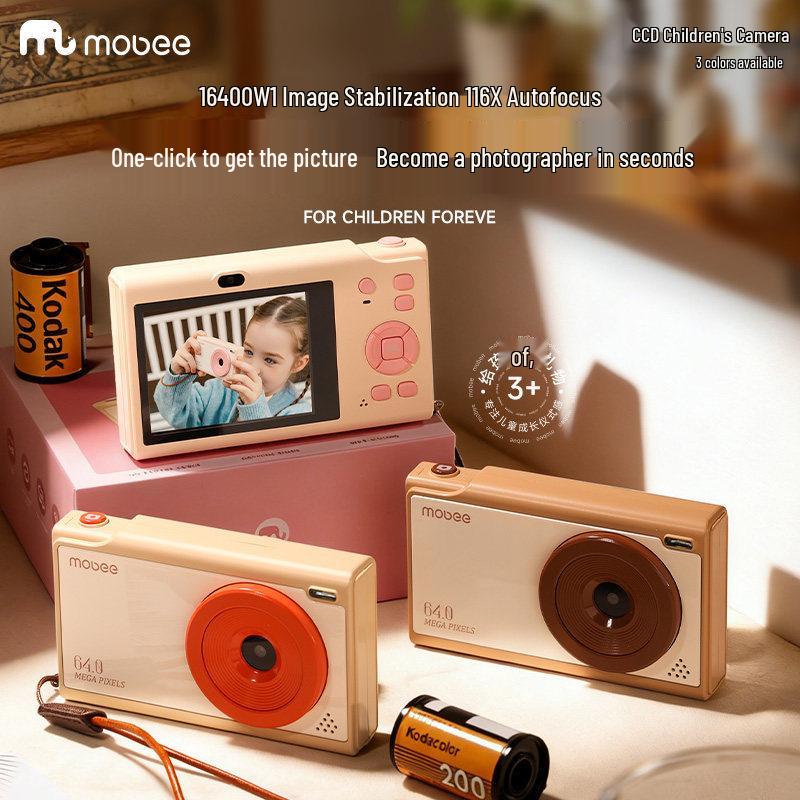 Mobee Retro CCD Цифровая HD-камера для детей – Идеальный игрушечный подарок для мальчиков и девочек.