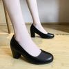 Плюс Zapatos De Mujer женские классические туфли с круглым носком, черные, с бантом, на квадратном каблуке, сексуальные, для вечеринок, для офиса, стильные, высокие туфли