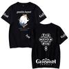 Футболка Genshin Impact для мужчин, летняя одежда, фитнес, O-образный вырез, аниме, мужская футболка, большие размеры, новые мужские футболки, топы