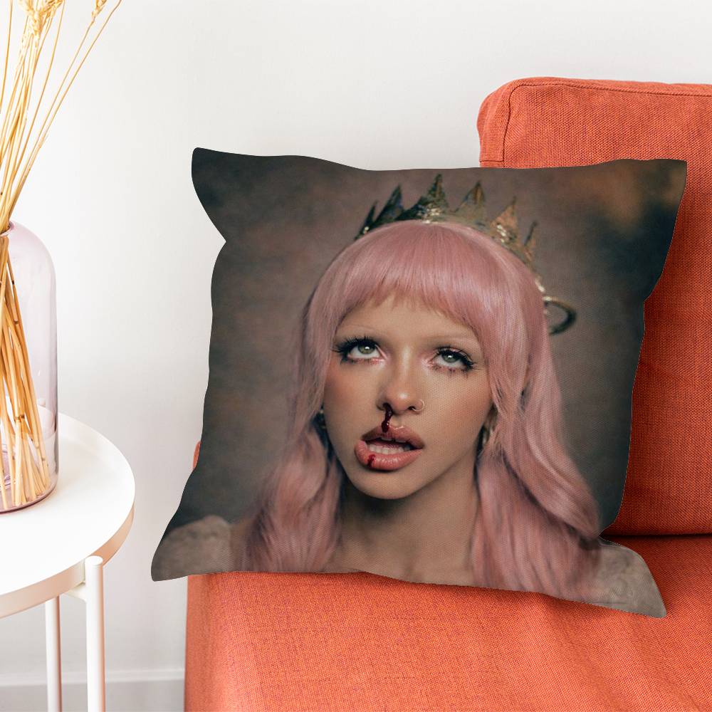 MMelanie Martinez HADES Pillow Case Plush Fabric Soft DoubleSided Printed Sofa Warm Winter Home Gift Cushion Cover