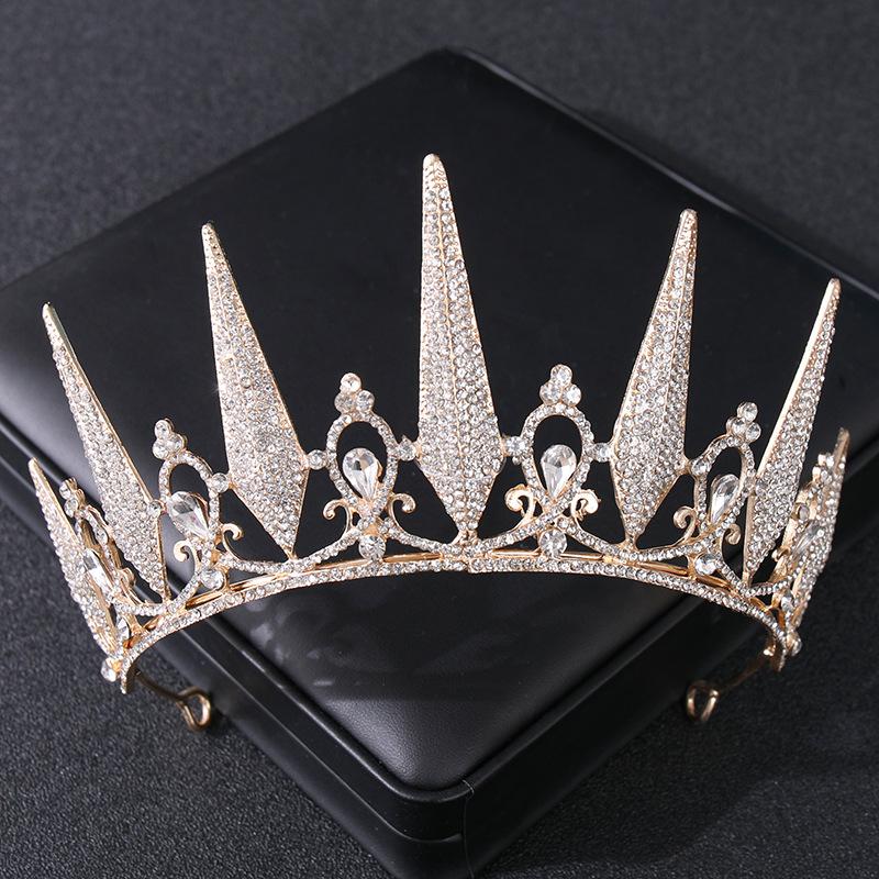 Винтажные черные короны со стразами в стиле барокко, короны для невесты, королевы, принцессы, свадебные аксессуары для волос, элегантная тиара, диадема, женские украшения
