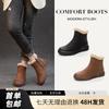 2025 зима новые универсальные сноубутсы нескользящие теплые хлопковые туфли повседневные короткие ботинки с напуском утолщенные женские туфли