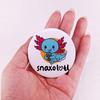 Salamander Bubble Tea Tin Brooch Pin