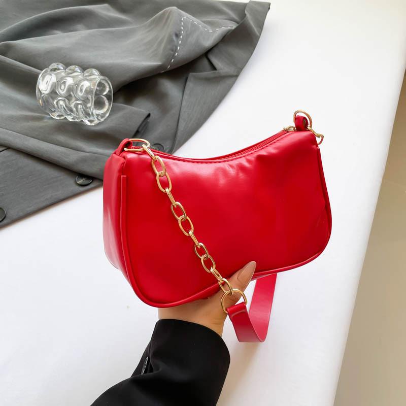 Шикарная и универсальная летняя повседневная сумка через плечо 2024 года, для commuters, черная, белая, красная